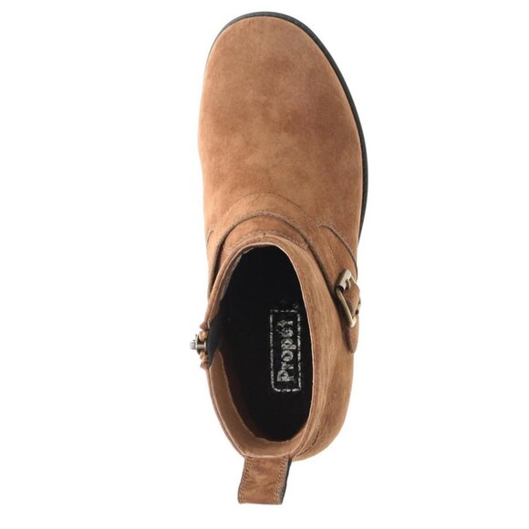 Propet Memphis Women's Suede Ankle Boot Color Bison Brown - Picture 4 of 5